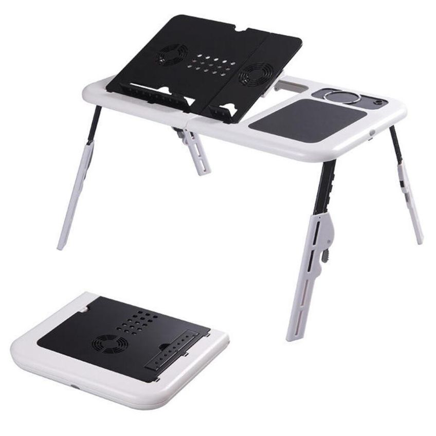 Mesa Para Notebook E-table Cooler Com 2 Coolers E Sensor Touch De Mouse Altura Ajustável - imagem 2