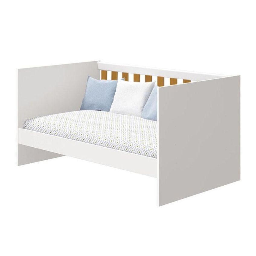 Berço Mini Cama Katatau Flex Transforma-se Em Mini Cama E Sofazinho Branco Reller Móveis - imagem 3