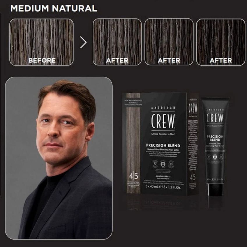 Cor De Cabelo Temporária American Crew Men Natural Grey 40ml - imagem 3