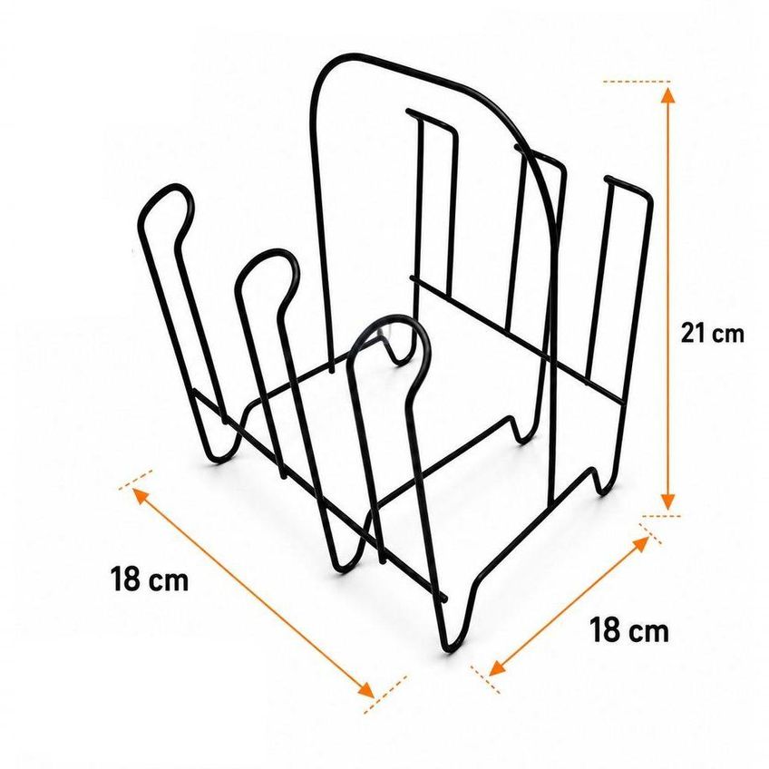 Kit Organizadores De Cozinha 3 Peças Fruteira E Porta Copos E Porta Papel Toalha Plástico Alta - imagem 4