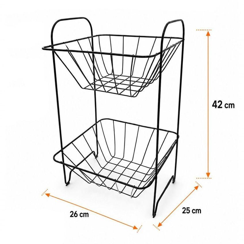 Kit Organizadores De Cozinha 3 Peças Fruteira E Porta Copos E Porta Papel Toalha Plástico Alta - imagem 5