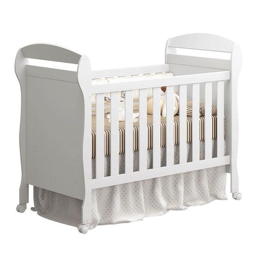 Dormitório Lívia Guarda Roupa Cômoda E Berço Danny Mdf Branco Phoenix Baby - imagem 5
