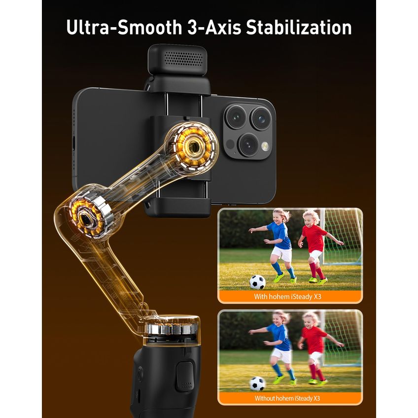 Estabilizador Gimbal Hohem Isteady X3 3 Eixos Dobrável E Leve - imagem 2