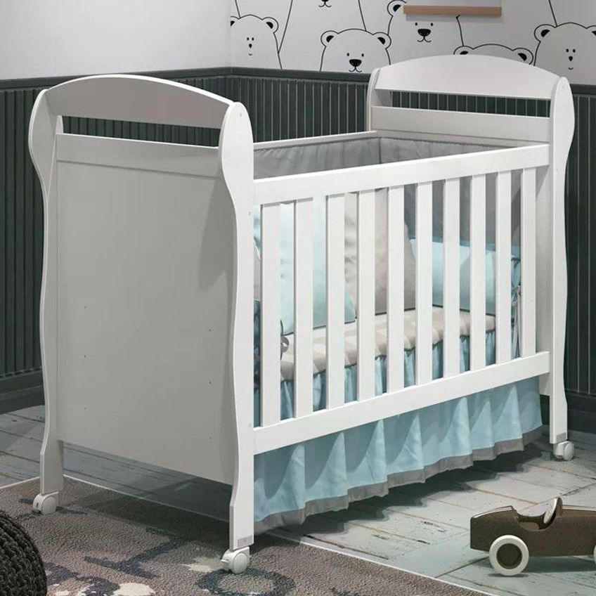 Berço Mini Cama Danny Transforma-se Em Sofazinho 3 Regulagens Branco Reller Móveis - imagem 3