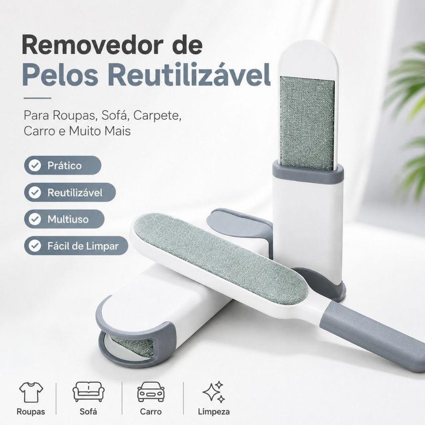 Removedor De Pelos Reutilizável Para Roupas Sofá Carpete Carro Multiuso Prático Para Estofados - imagem 3