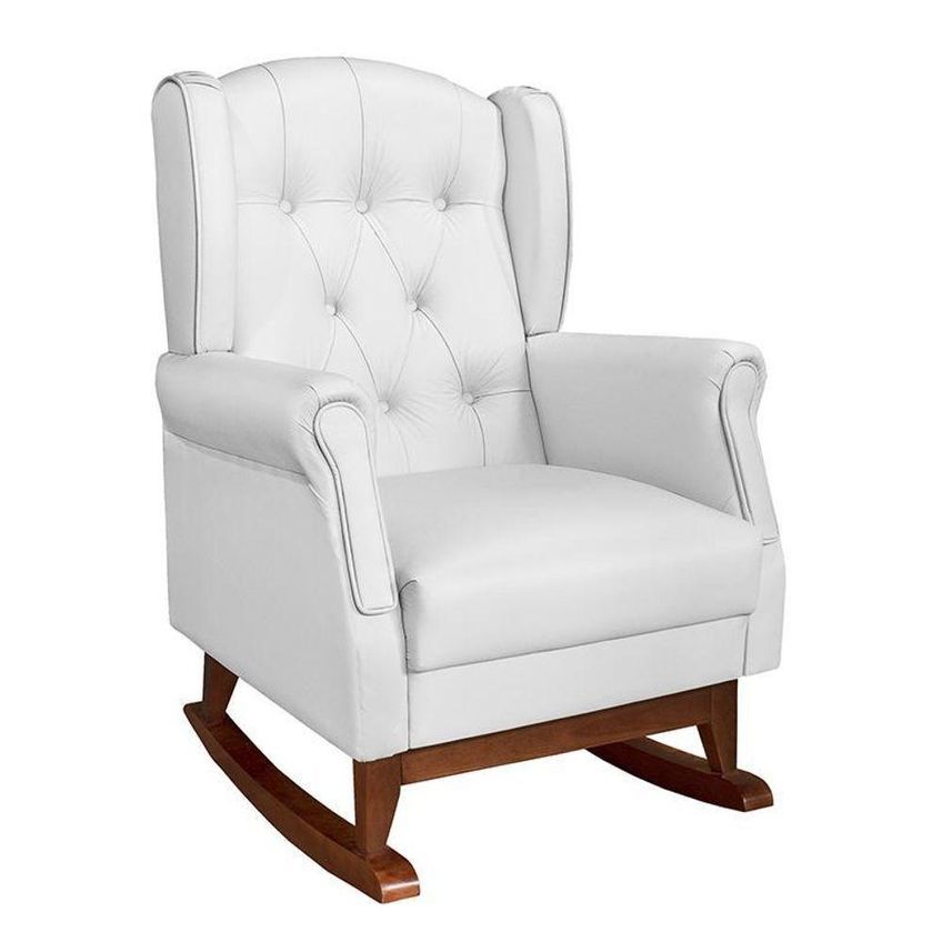 Poltrona De Amamentação Letícia Com Balanço Corino Branco Phoenix Baby - imagem 2