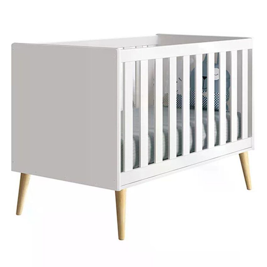 Conjunto De Quarto Com Berço Americano E Guarda Roupa 2 Portas MDF Reller Móveis - imagem 3