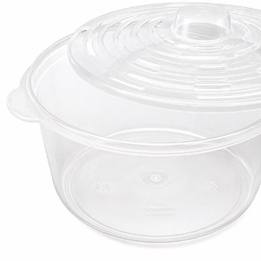 Panela Caçarola Para Micro-ondas 2,6l Com Tampa Transparente Para Arroz E Legumes - imagem 3