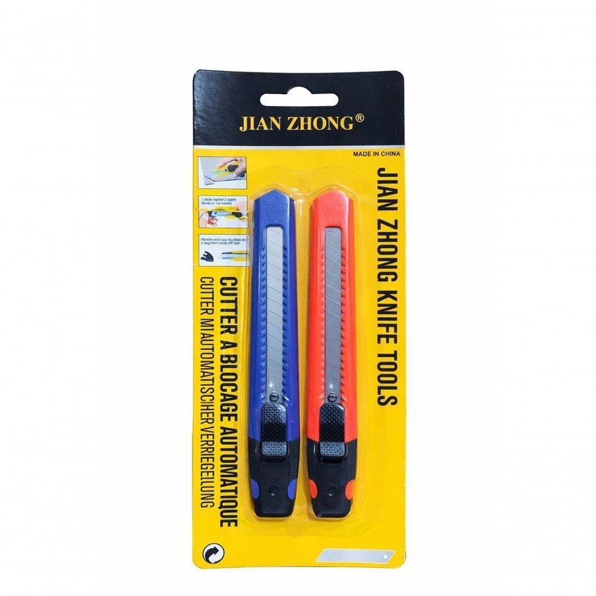 Kit Estilete 9mm Compacto Profissional Com Lâmina Retrátil Inox - imagem 2
