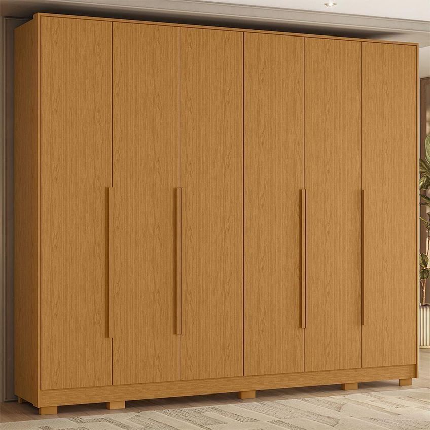 Guarda Roupa Casal Mercure 6 Portas 6 Gavetas Mdp Cinamomo Albatroz Móveis - imagem 5