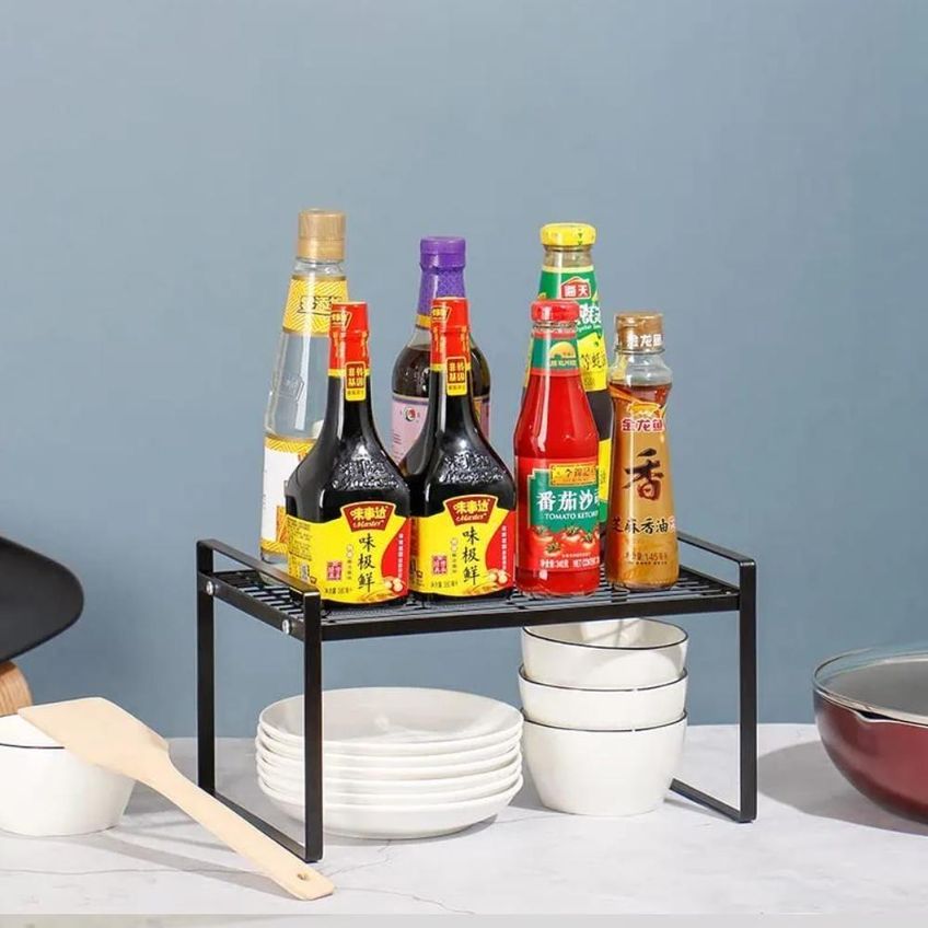 Organizador Estante Multiuso De Metal Compacta Para Cozinha Banheiro Escritório Mesa Prateleira - imagem 3