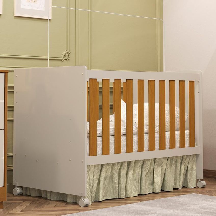 Berço Mini Cama Katatau Flex Com Colchão D18 De 10cm Areia Fosco-savana Fosco Reller Móveis - imagem 3