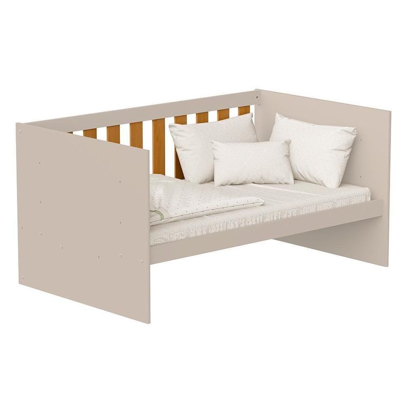 Berço Mini Cama Katatau Flex Com Colchão D18 De 10cm Areia Fosco-savana Fosco Reller Móveis - imagem 5