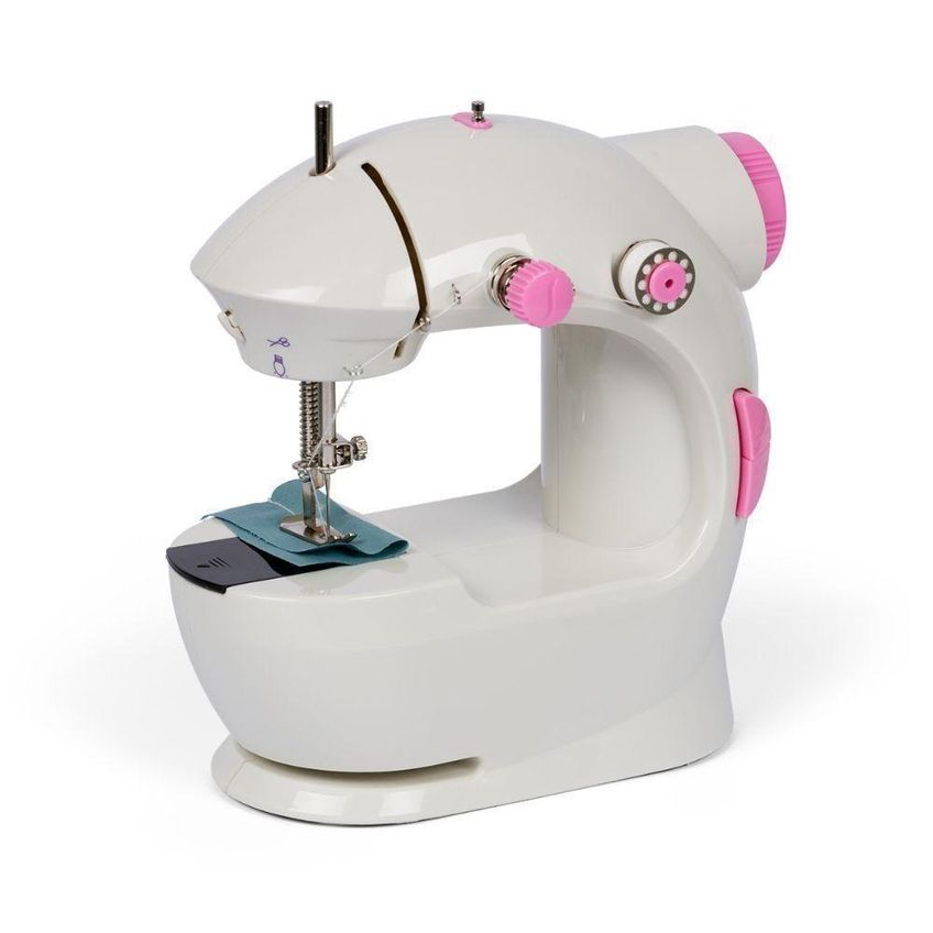 Máquina De Costura Portátil Elétrica Bivolt Reta Com Pedal Kit 4 Bobinas 20cm - imagem 4