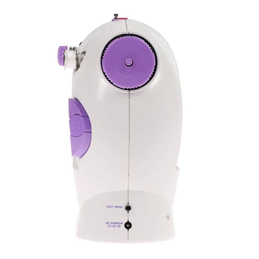 Máquina De Costura Portátil Elétrica Bivolt Reta Com Pedal Kit 4 Bobinas 20cm - imagem 5