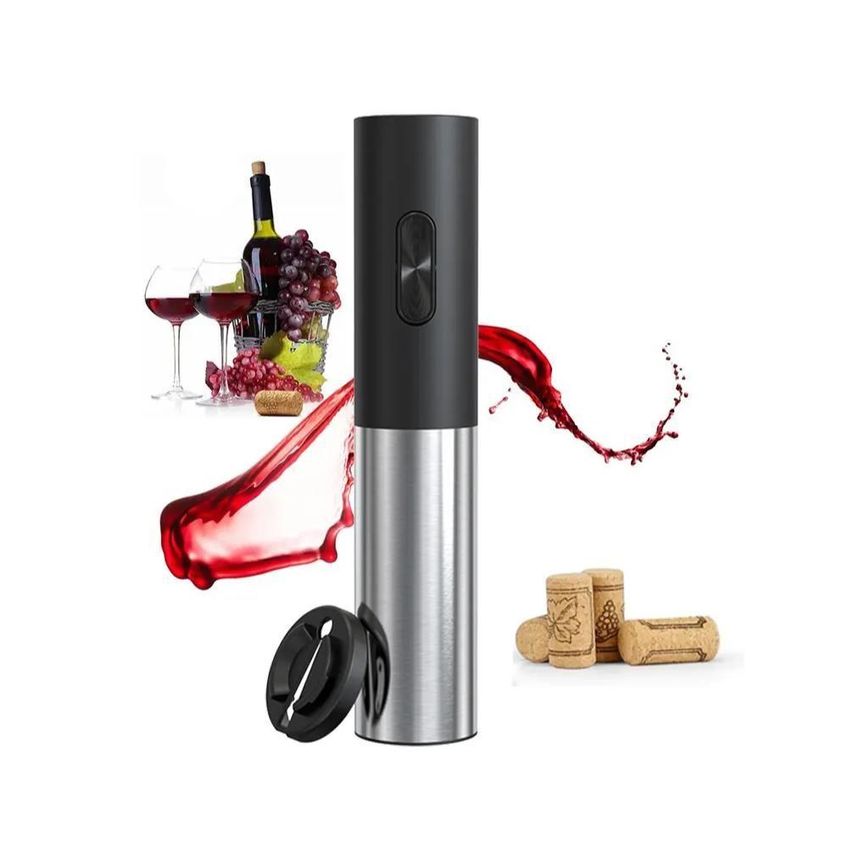 Abridor De Vinhos Premium Elétrico Automático Abs E Aço Inoxidável Com Cortador De Lacre Inox - imagem 2