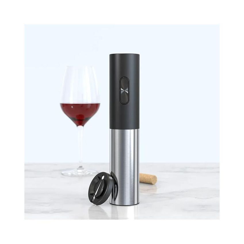 Abridor De Vinhos Premium Elétrico Automático Abs E Aço Inoxidável Com Cortador De Lacre Inox - imagem 4