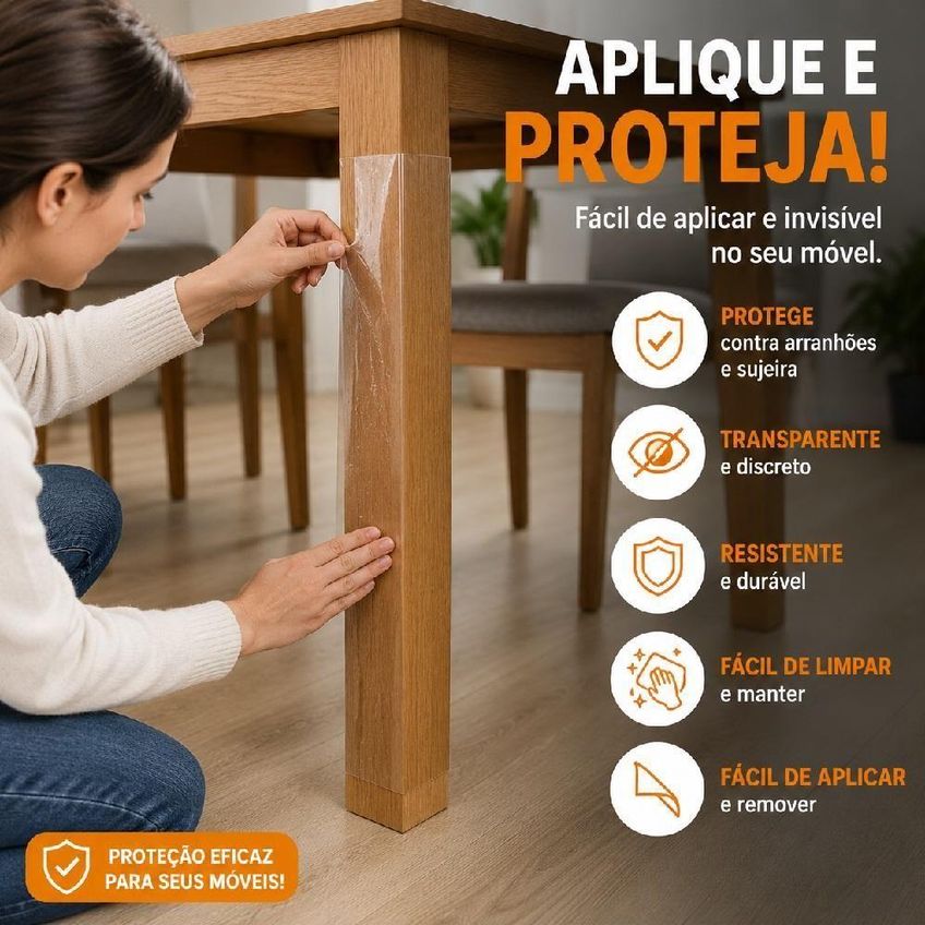 Adesivo Protetor Para Móveis Contra Arranhões De Gatos Autoadesivo Transparente - imagem 5
