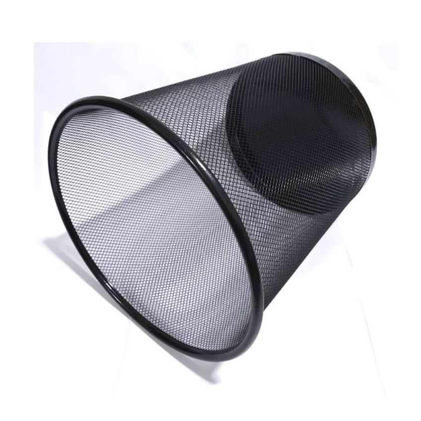Cesto Lixeira Aramada 10l Metal Telado Abertura Manual Preto - imagem 2