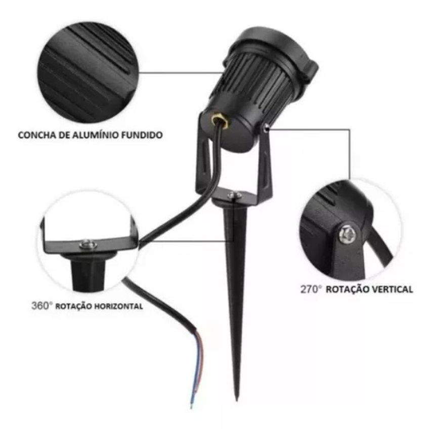 Espeto De Jardim Led Md1020 7w Bivolt Ip65 3000k Alpha Lúmen - imagem 2