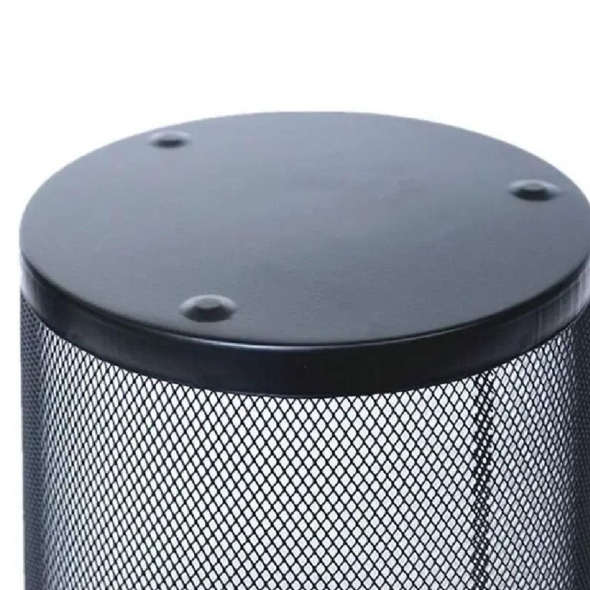 Cesto Lixeira Aramada 10l Metal Telado Abertura Manual Preto - imagem 4