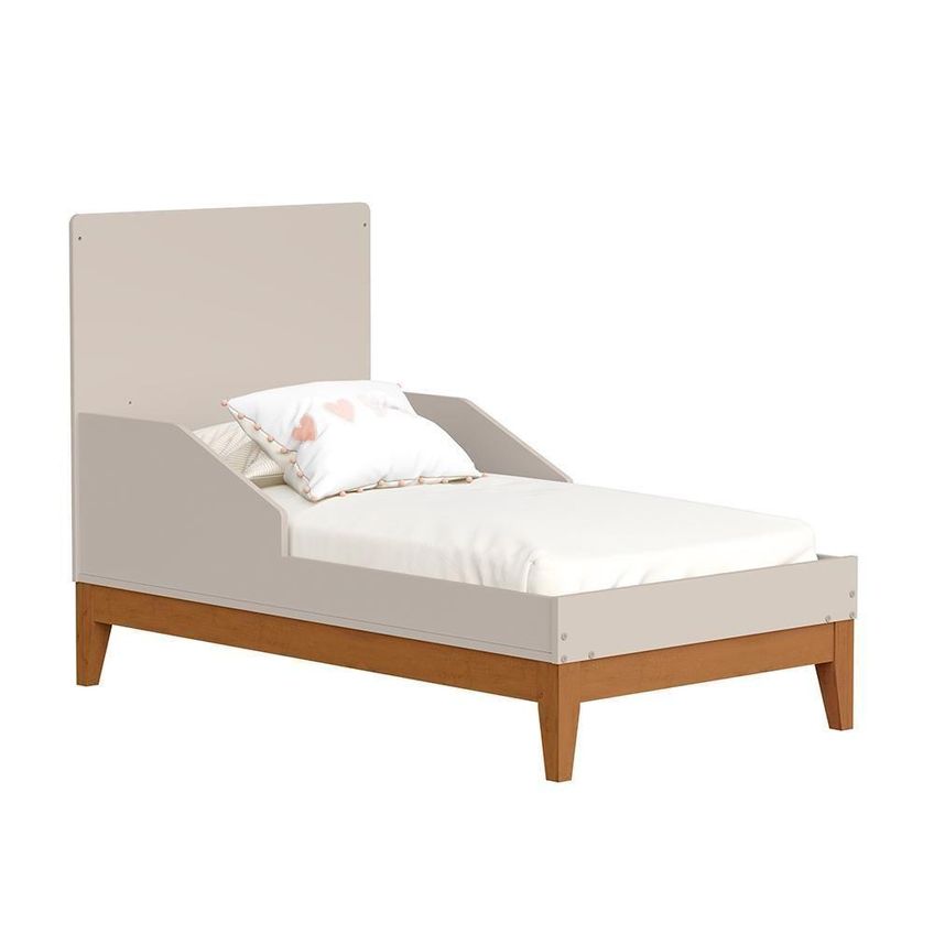 Berço Americano Mini Cama Flip Transforma-se Em Mini Cama Areia Fosco Savana Reller Móveis - imagem 4