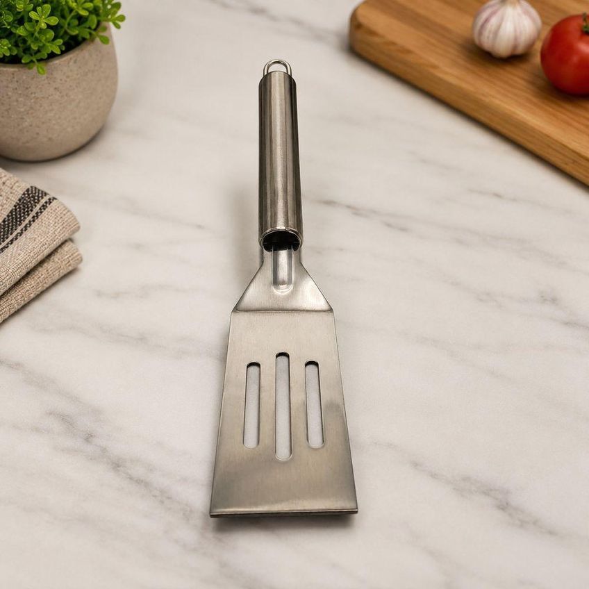 Espátula De Aço Inox Resistente Para Cozinha Prática E Fácil De Limpar Inox Top Rio Comercial - imagem 3
