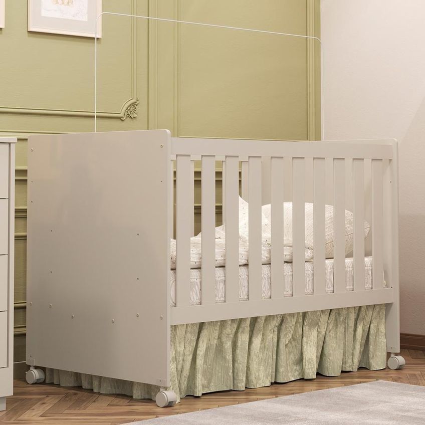 Berço Mini Cama Katatau Flex Transforma-se Em Mini Cama E Sofazinho Com Colchão Supreme D18 Bege - imagem 3