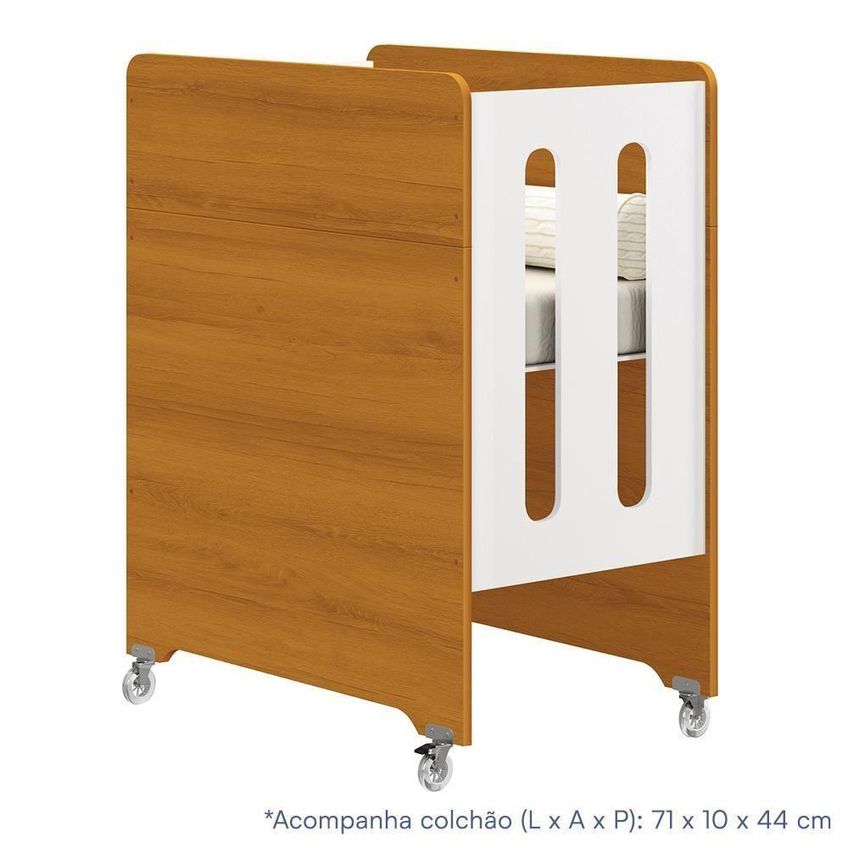 Jogo De Quarto Infantil Cômoda Zaki E Berço Evolution Mdf Colchão Branco Reller - imagem 5
