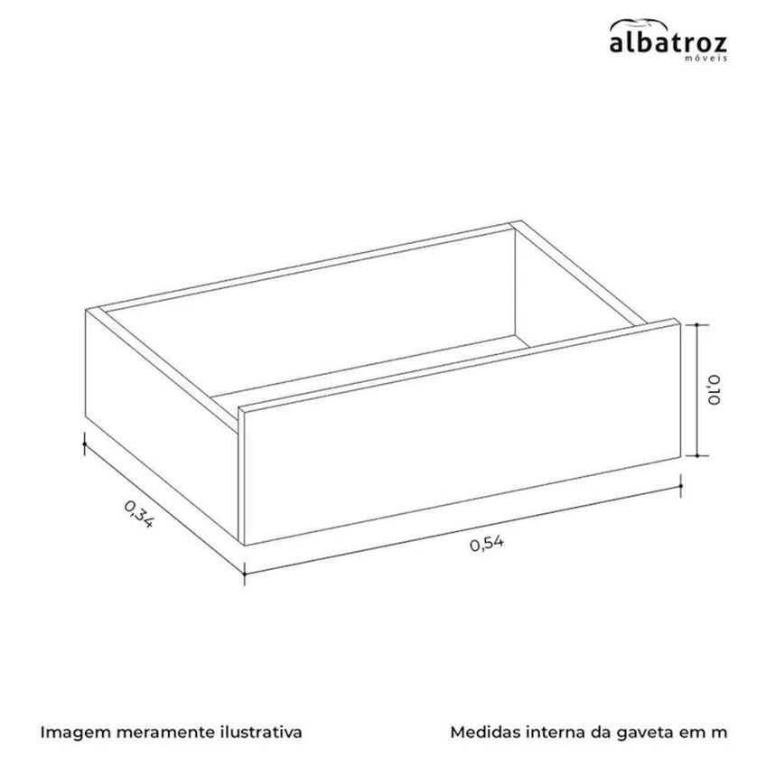 Cômoda Xangai 6 Gavetas MDP Puxador em MDF Cinamomo e Off White - imagem 5