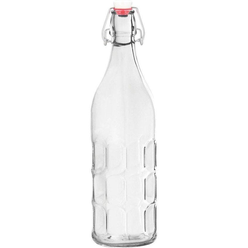 Garrafa Moresca Para Água E Suco Em Vidro Transparente Com Tampa 1L Bormioli Rocco - imagem 3