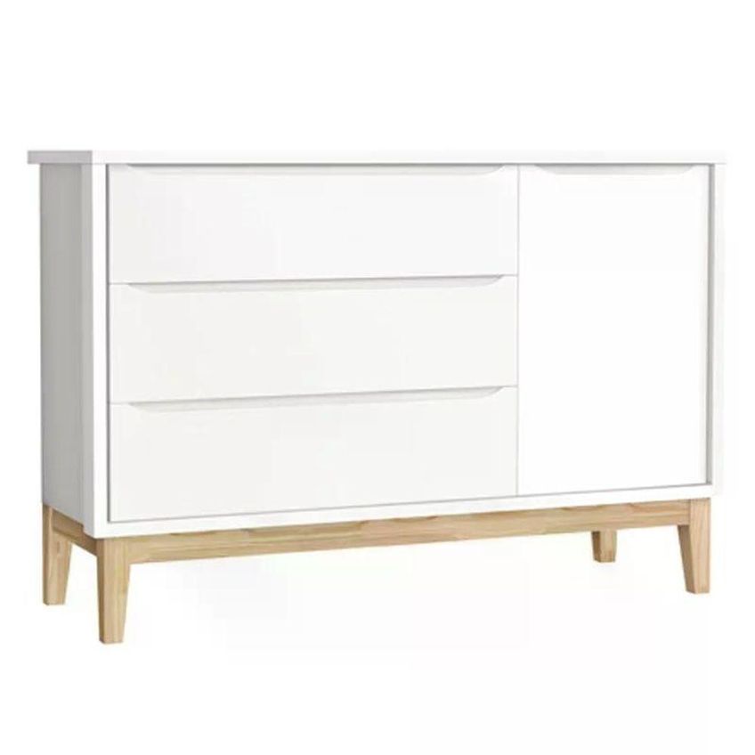 Dormitório Infantil Guarda Roupa Cômoda Colchão Espuma D18 Branco Reller Móveis - imagem 4