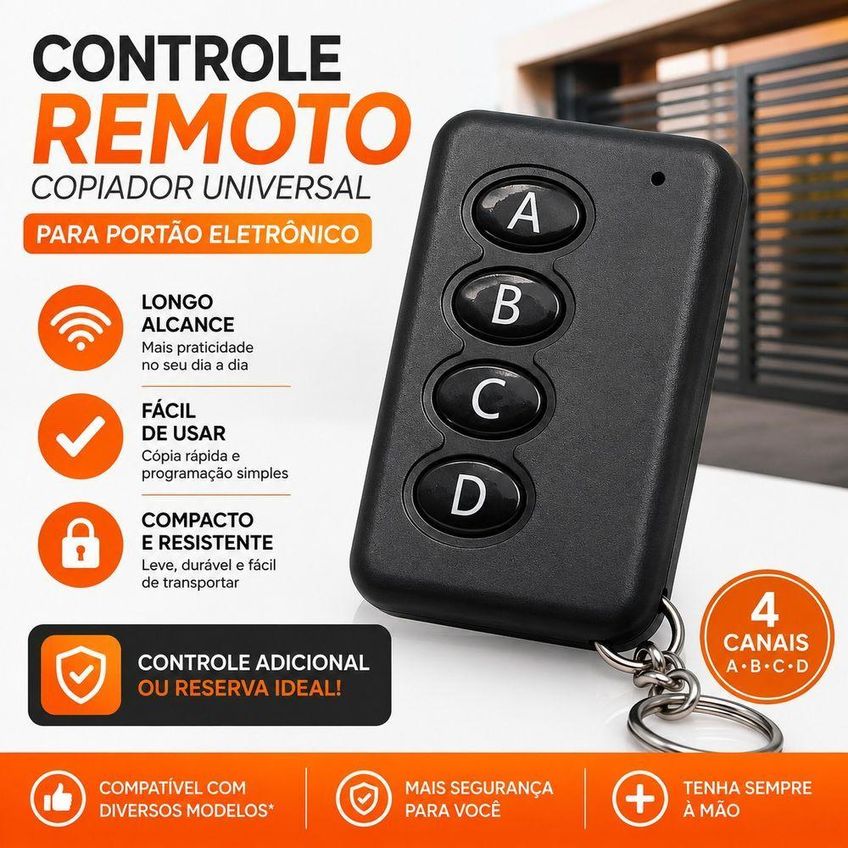 Controle Remoto Copiador Universal 433mhz Bivolt Lelong - imagem 5