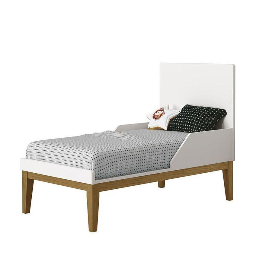 Berço Mini Cama Classic Transforma-se Em Mini Cama Branco Fosco Reller Móveis - imagem 3