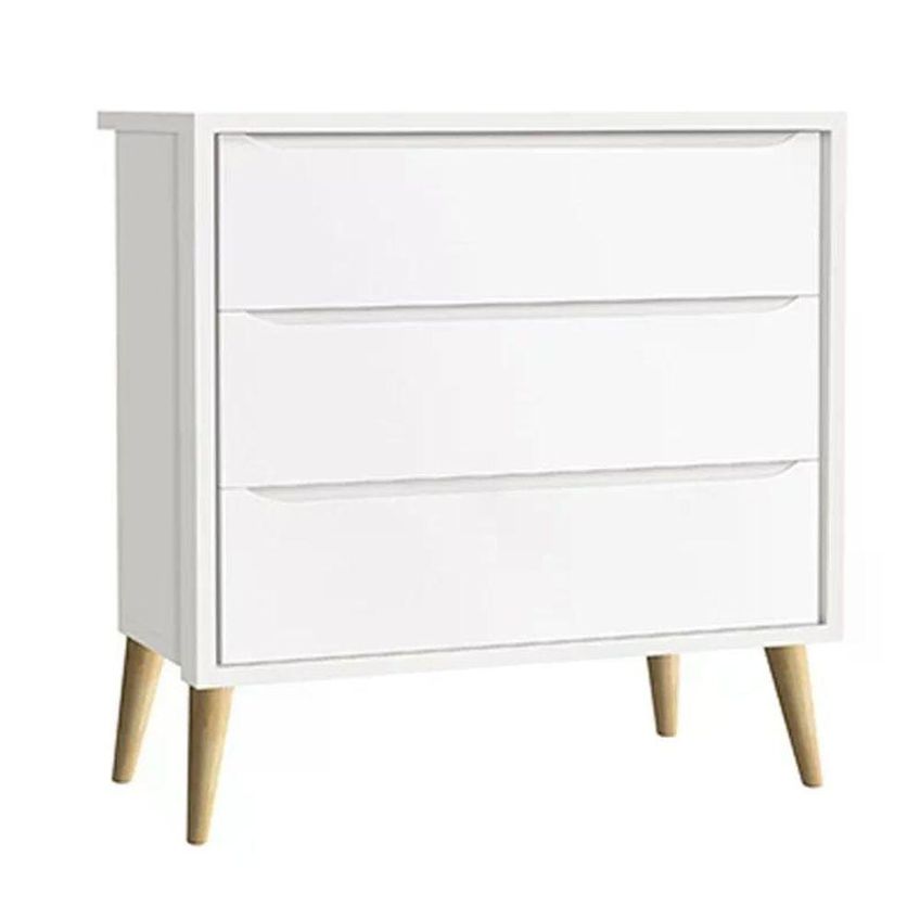 Conjunto De Quarto Theo Com Guarda Roupa E Cômoda E Berço E Colchão D18 Branco Reller Móveis - imagem 4
