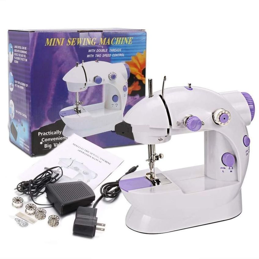 Máquina De Costura Mini Portátil Elétrica Reta 750 Pontos Por Minuto Bivolt - imagem 2