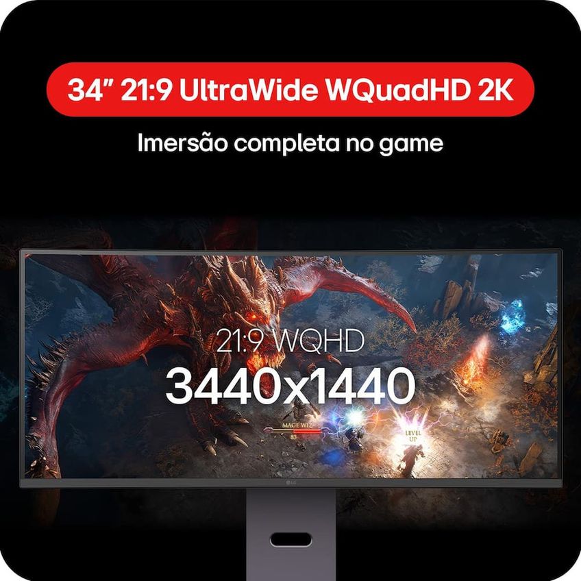 Monitor Gamer Curvo 34 Polegadas 34g600a-b Ultragear LG - imagem 5