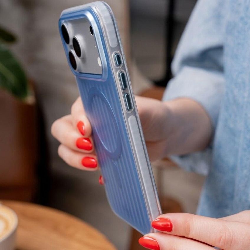 Capa iPhone 14 Pro / 13 Pro Wave Originais Iplace Azul - imagem 4