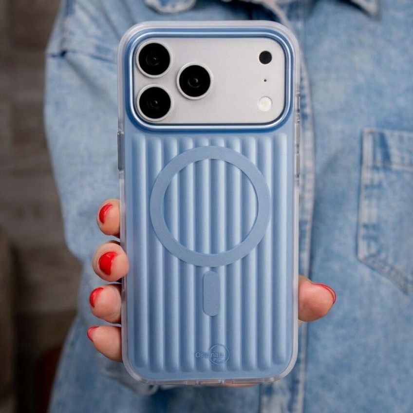 Capa iPhone 14 Pro / 13 Pro Wave Originais Iplace Azul - imagem 5