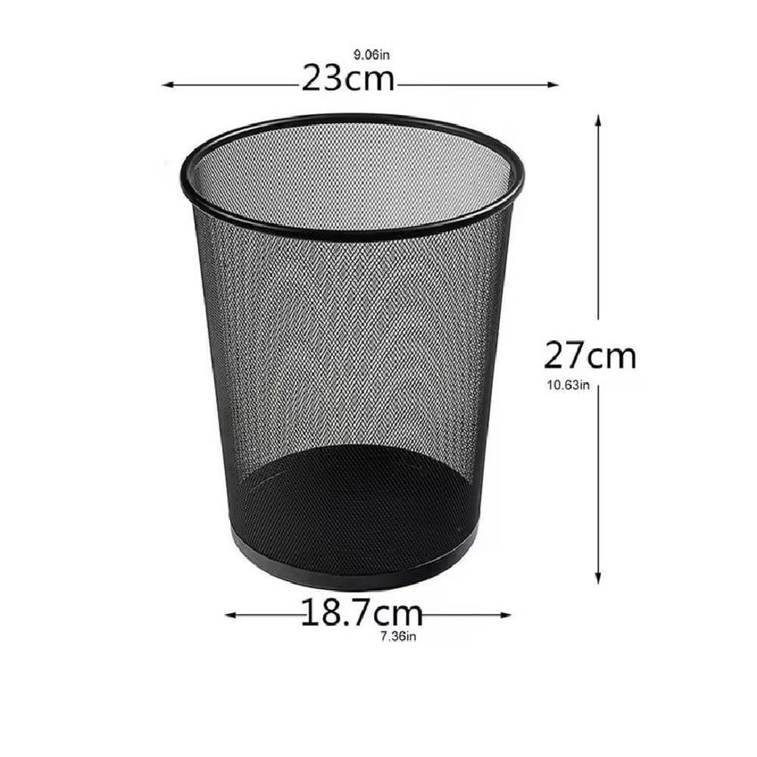 Lixeira Cesto De Lixo Aramado Metal Telado 10l Ferro Com Pintura Esmaltada Preto - imagem 3