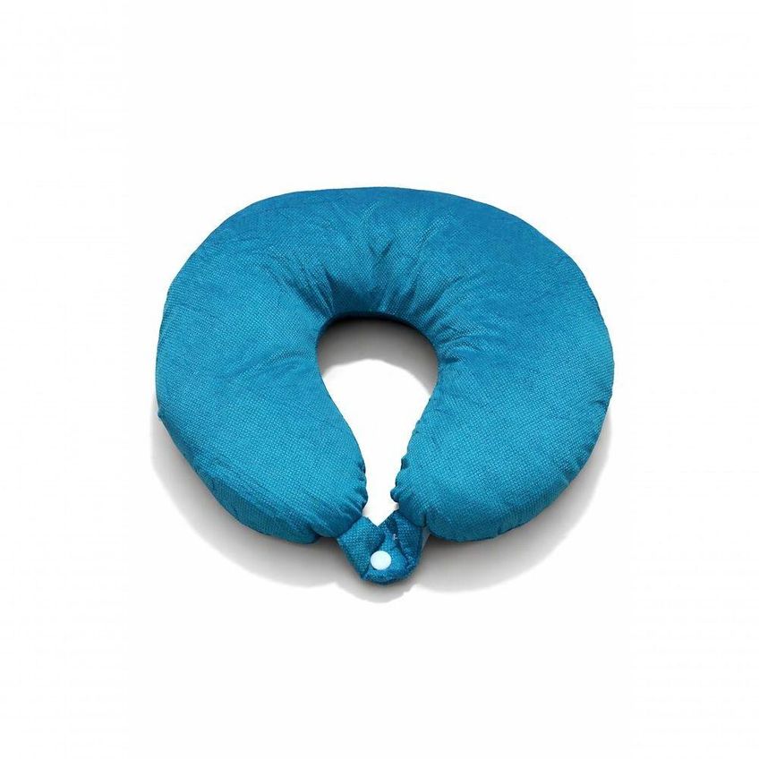 Almofada De Pescoço Para Viagem Ergonômica Em U Off White Com Espuma Macia - imagem 2