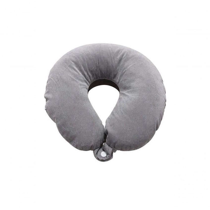 Almofada De Pescoço Para Viagem Ergonômica Em U Off White Com Espuma Macia - imagem 3