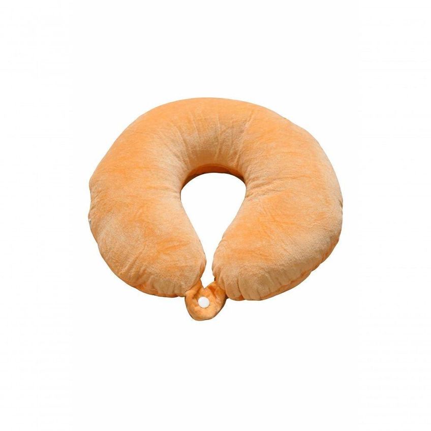 Almofada De Pescoço Para Viagem Ergonômica Em U Off White Com Espuma Macia - imagem 4