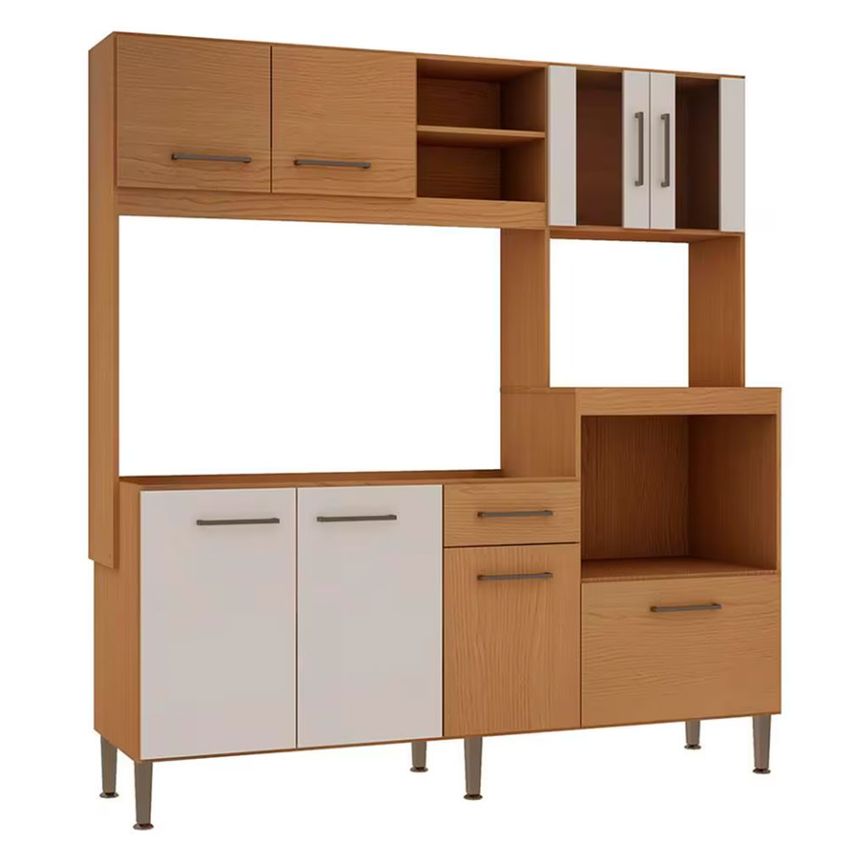 Cozinha Compacta Space 8 Portas 1 Gaveta 2 Prateleiras Genialflex - imagem 2