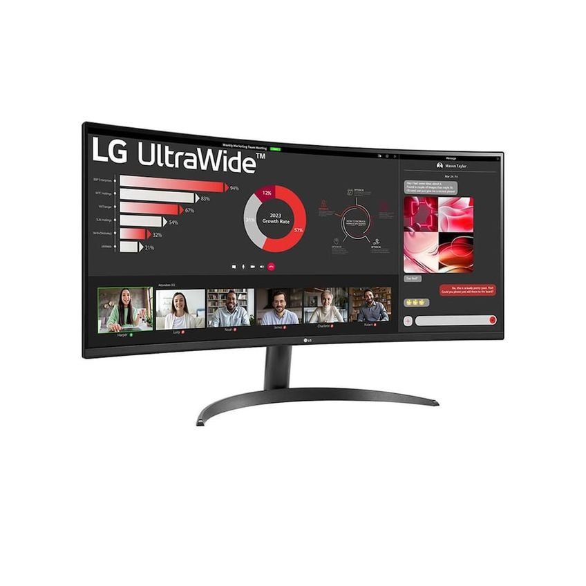 Monitor Curvo 34 Ultrawide Wqhd 34wr50qk-b 100hz Hdr10 Lg - imagem 3
