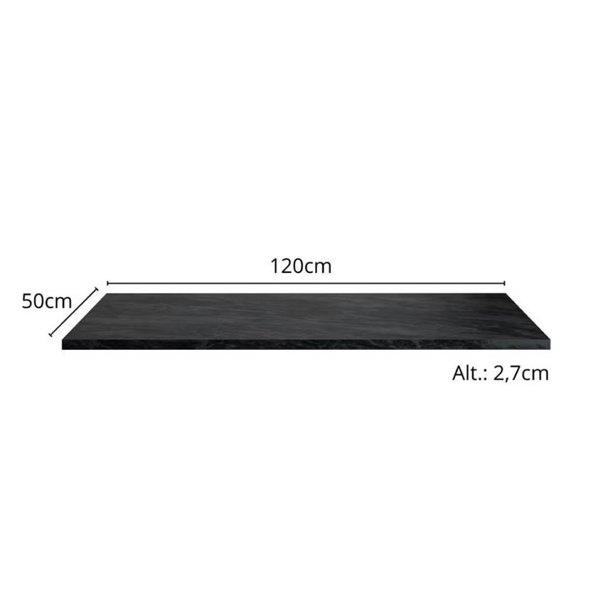 Tampo Para Balcão Etna 120cm 27mm Em MDP Pintura UV Lacca Poliman - imagem 4