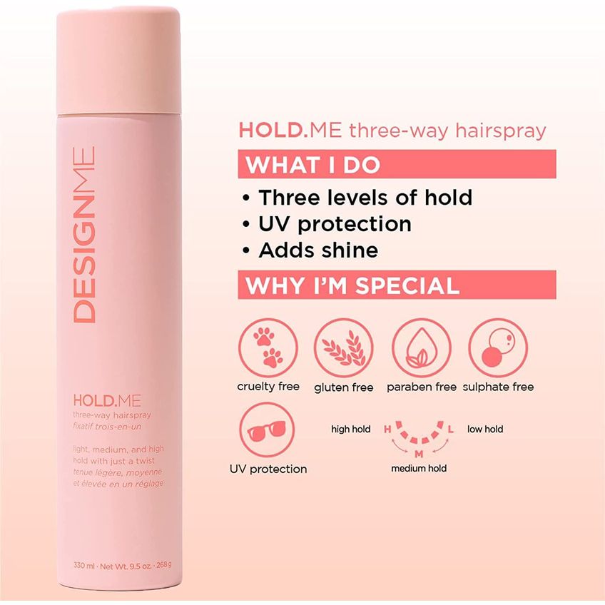 Spray De Cabelo Designme Hold.me Three-way Extra Hold 280 Ml - imagem 2