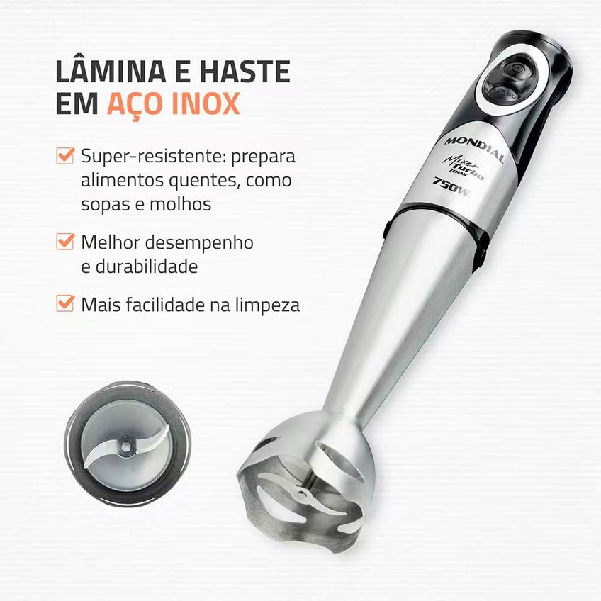 Mixer Turbo Haste Inox M-16-bi 500w Mondial - imagem 2