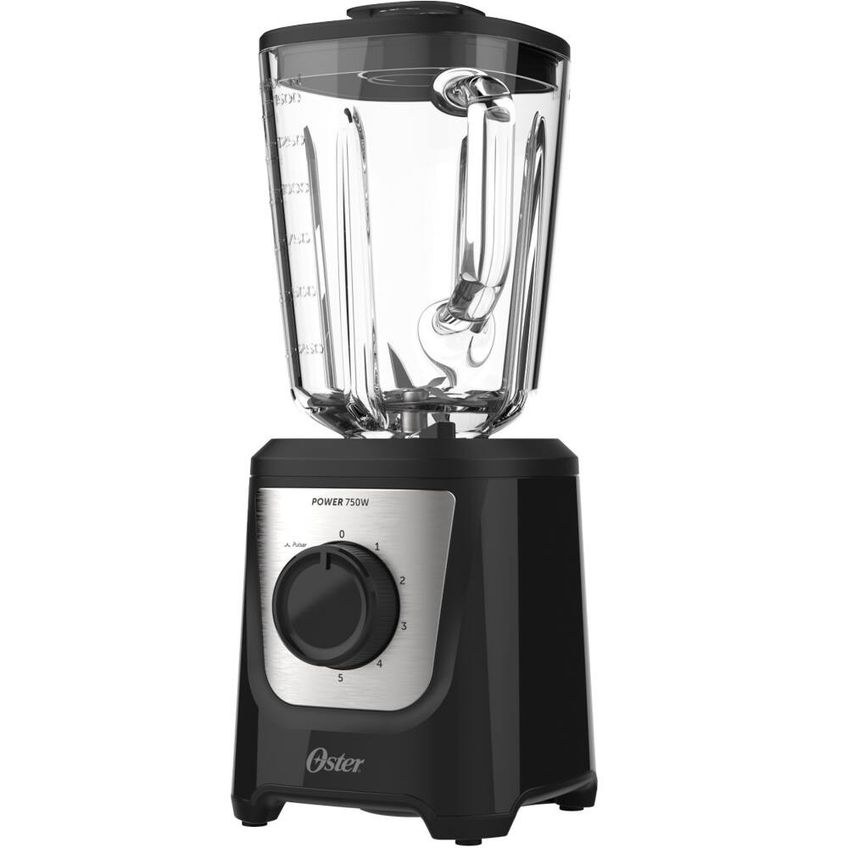 Liquidificador Power Black Inox 1,5l 750w Jarra De Vidro 5 Velocidades Oster - imagem 3