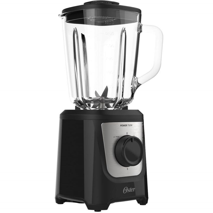 Liquidificador Power Black Inox 1,5l 750w Jarra De Vidro 5 Velocidades Oster - imagem 4